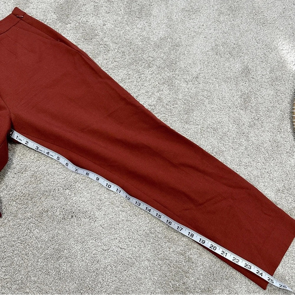 J. Crew Martie Wool Blend Pants Trouser Slim Fit Cropped in Copper Size 6 - Picture 14 of 16